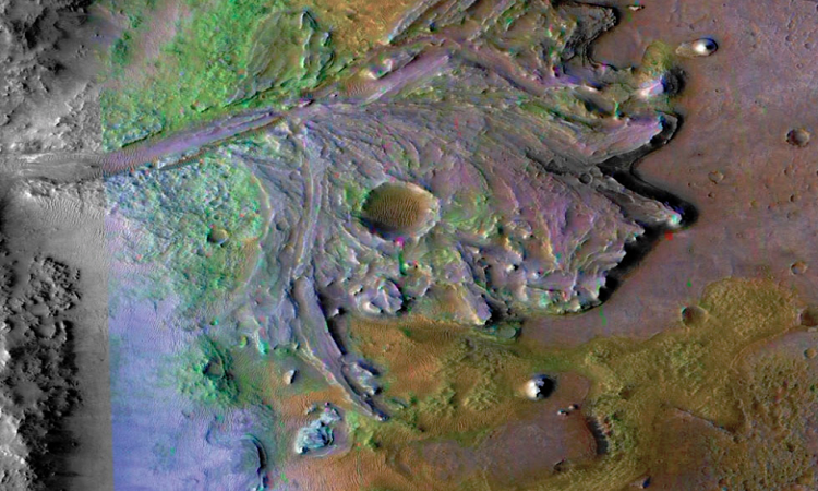 Jezero Crater" select to the landing site on Mars 2020 rover